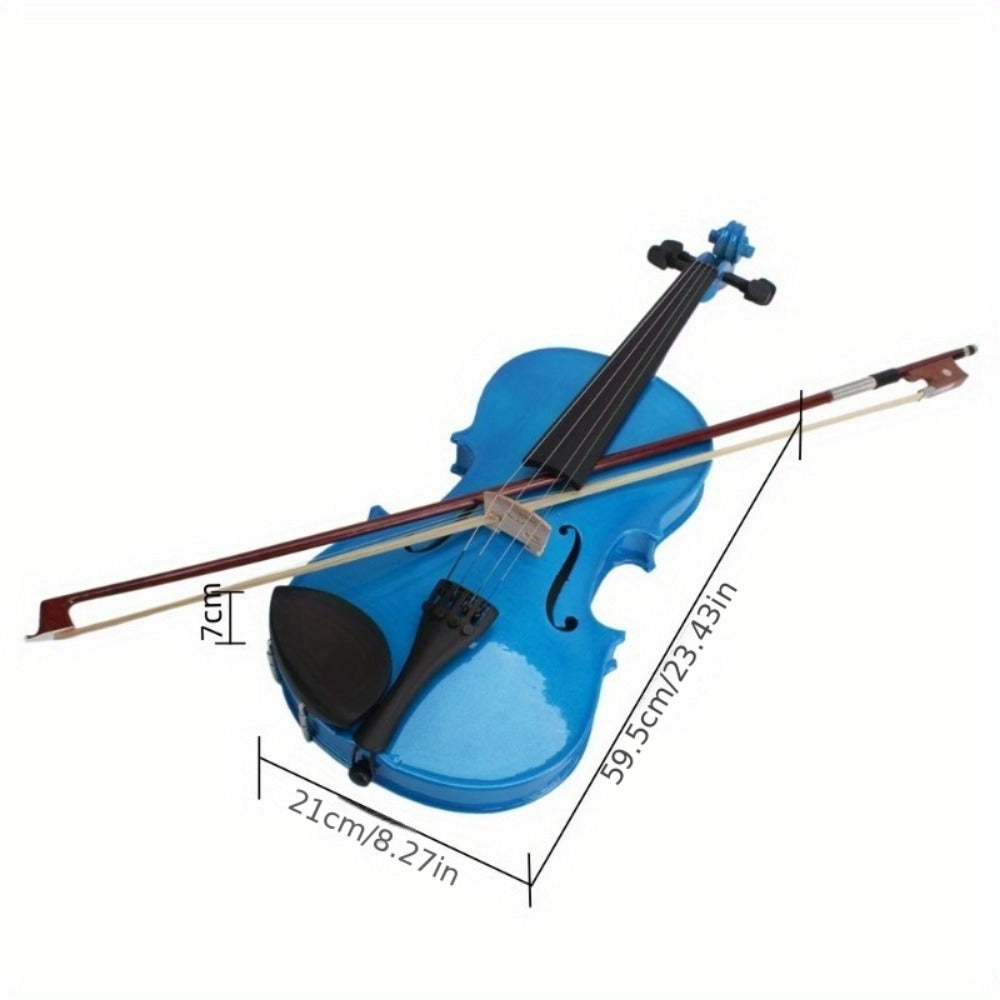 Full Size Violin, white violin, Full Size, Basswood, Beginners, Case for Lessons