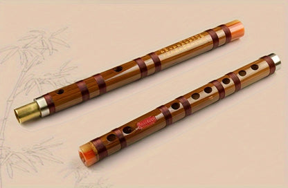 Chinese Bamboo Dizi Flute, Two-Section Traditional Instrument for Beginners