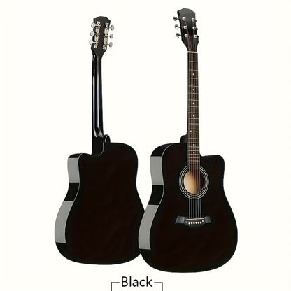 Acoustic Guitar, blue+38 inches, Full Size, Full-Size/, Cutaway, GuitarFor for Lessons
