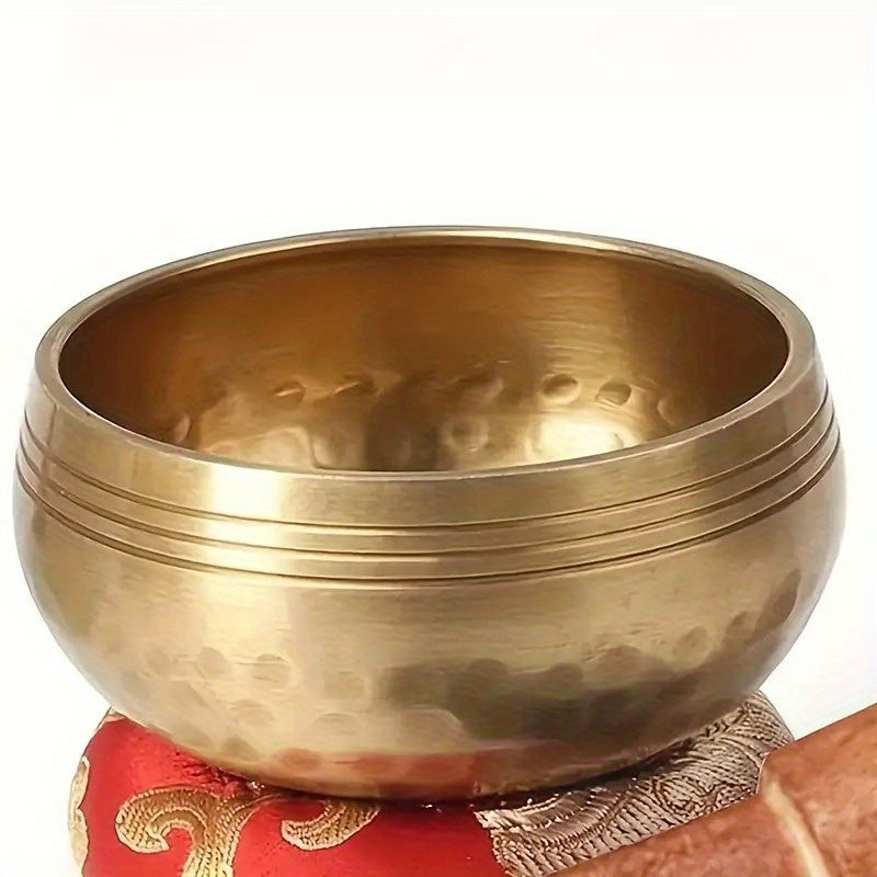Large Nepalese Singing Bowl Set - with Mahogany Sticks|Handmade Copper Singing Bowls|Meditation Meditation Supplies|for Yoga, Meditation Meditation, Chakra Governance, Relax And Relaxation Calming Mood - Spiritual Gifts for Family And Friends