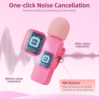 Recording Microphone, USB, Wireless, USB-C, 2pcs, Pink, Phone for Recording and Streaming