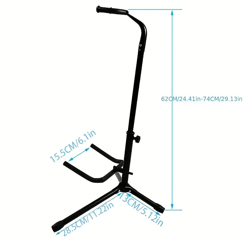Metal Guitar Floor Stand Holder Foldable Folk Guitar Bracket Portable Lute Bass Rack for Acoustic Electric Guitar Display Stand
