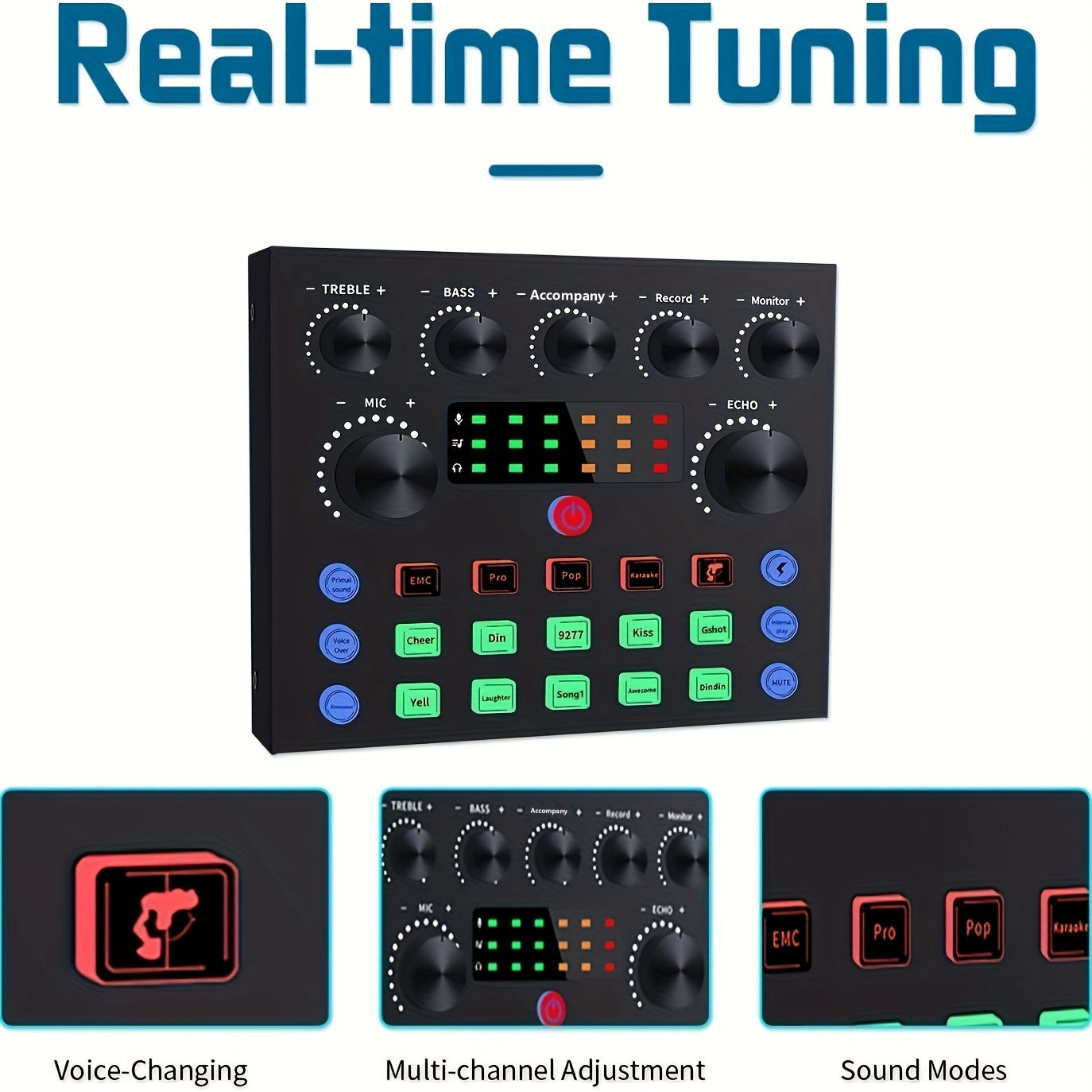Podcast Equipment Bundle for 2, Wired Microphone, V8S Audio Interface with All in One Live Sound Card And BM800 Condenser Microphone, Podcast Microphone, Perfect for Recording, Live Streaming