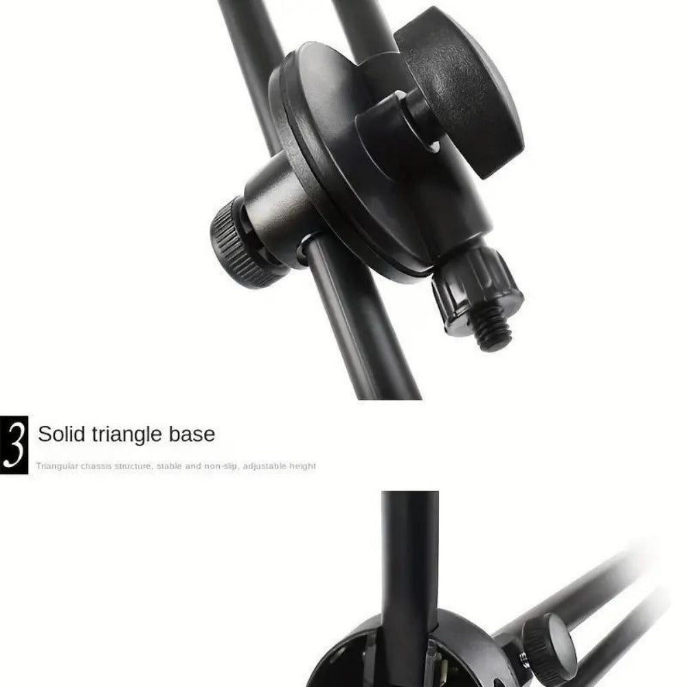 Adjustable Tripod Microphone Boom Stand for Studio, Podcast and Stage