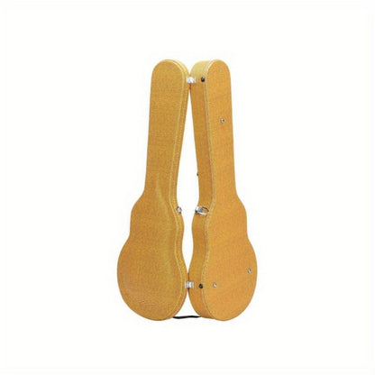 Guitar Case, Yellow, Hard, Shell for Storage and Travel for Home Practice, Rehearsal