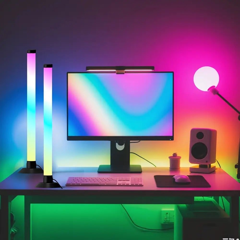 RGB Monitor Light Bars, 2-Piece USB Backlight Set with App and Remote Control