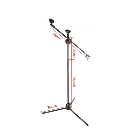 Dual-Clamp Iron Microphone Holder with Adjustable Stand for Stage and KTV