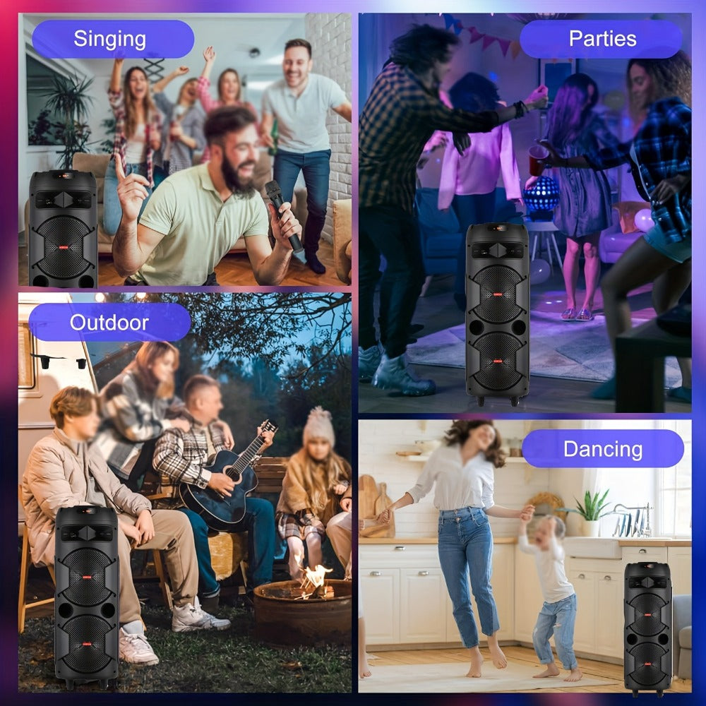 Portable PA Speaker, 36V, Wireless, USB, System, Built-In for Parties and Karaoke
