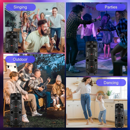 Portable PA Speaker, 36V, Wireless, USB, System, Built-In for Parties and Karaoke