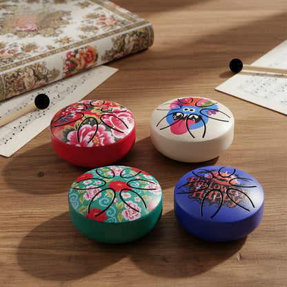 Mini Portable Steel Tongue Drum, 3 Inches with 6 Tones - a Beginner-Friendly Handheld Percussion Instrument Made of Carbon Steel, Includes Drumsticks And Sheet Music, Perfect Musical Gift for Celebrations Like Carnivals, Weddings, Christmas