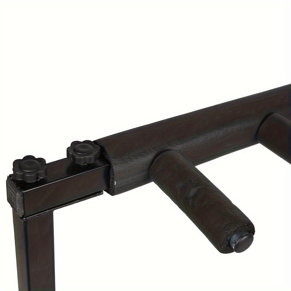 Portable 7-Guitar Folding Rack Stand with Padded Slots and Carry Bag