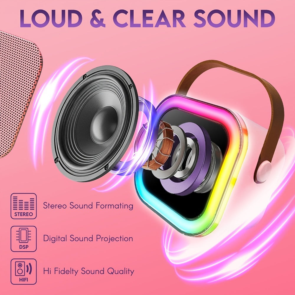 Portable PA Speaker, K12, RGB, Wireless, Karaoke, Machine for Parties and Karaoke