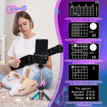 Smart Electric Guitar with Chord Practice, MIDI, LCD Screen and Speaker