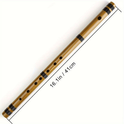 Japanese Bamboo Flute, Handmade 7/8-Hon Wind Instrument for Beginners