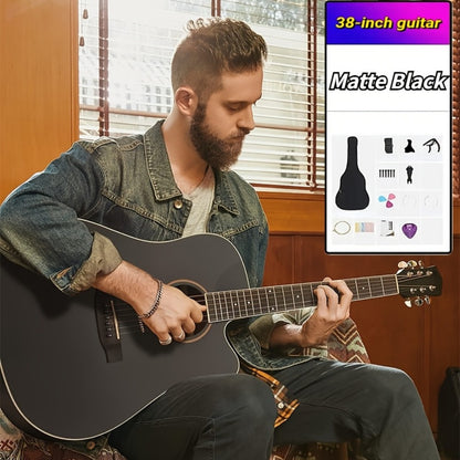 38-Inch Cutaway Acoustic Guitar Kit with Nylon Strings and Gig Bag
