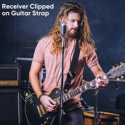Wireless IEM System, Featuring a Wireless In-Ear Monitoring System with a Transmitter And Clip-On Receiver, Capable of Automatically Pairing with In-Ear Studio Monitors, Guitars, Djs, And Live Performance Monitoring