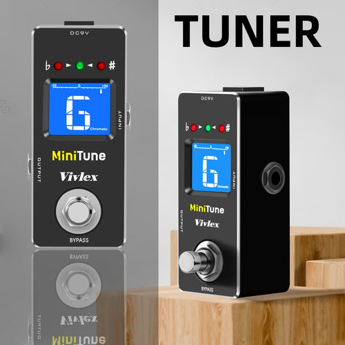Tuner Guitar Pedal, Chromatic Guitar Tuner Pedal With Pitch Indicator For Electric Guitar And Bass True Bypass, Note That The Power Supply Is Not Included.