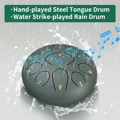 Steel Tongue Drum, 8-Inch 11-Note Rain Drum Set with Bag and Mallet Holder