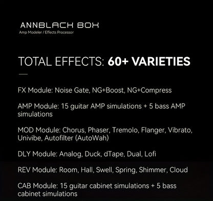 M-VAVE Digital Integrated Electric Guitar Bass Effect • BLACKBOX Black Box • Multi-Function Single-Block Speaker • Mobile Phone Computer Recording • Analog Sound Card