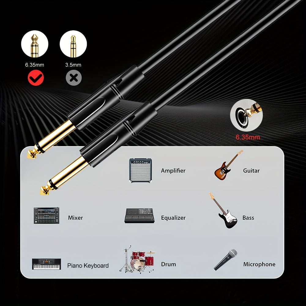 [Pro Audio Guitar Cable] 10ft/20ft/33ft Guitar Cable | 1/4 Instrument Cable for Electric Bass Guitar, Electric Mandolin, Pro Audio