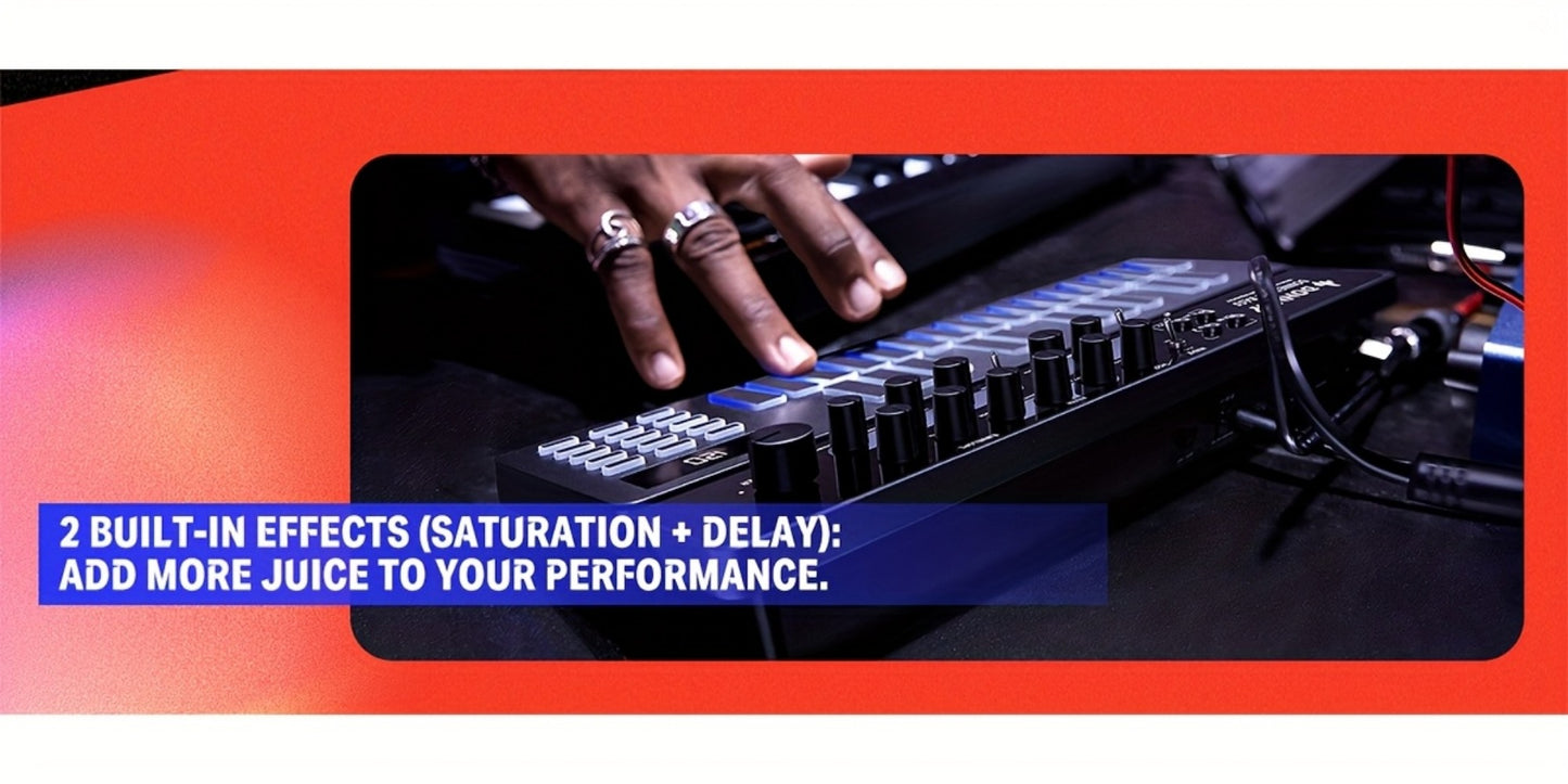 MIDI Pad Controller, Donner, Sequencer, Bass for Music Production