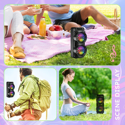 Portable PA Speaker, Dynamic, RGB, Wireless, Peak, 6500W for Parties and Karaoke