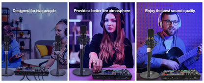Podcast Recording Equipment Bundle - Professional Microphone, Headphones & Mixer - For Podcasters & Content Creators - Ideal for Home Studio Recording - Perfect Gift for Audio Enthusiasts