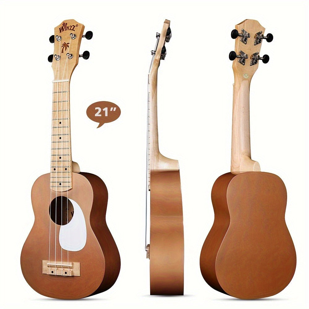 Soprano Ukulele, Portable, 21 Inch, WINZZ, TG-U2, Inch for Lessons and Practice