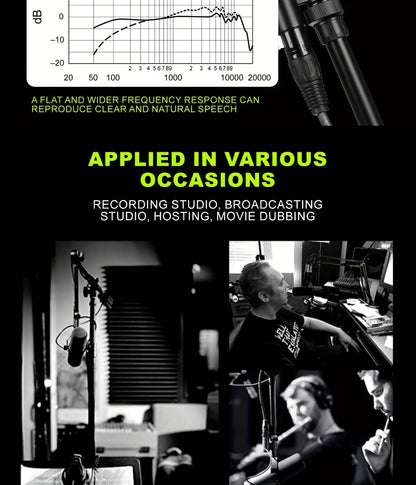 Recording Microphone, Dynamic, Professional, SM7B for Recording and Streaming
