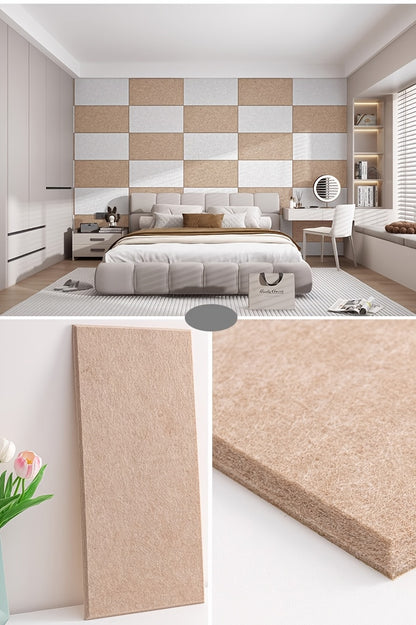 Set of 6 High-Density Acoustic Foam Panels Measuring 12X24X0.4 Inches, Available in Blue, Green, Yellow, Brown, And White. These Self-Adhesive Soundproof Wall Tiles Are Perfect for Enhancing The Decor of Homes, Offices