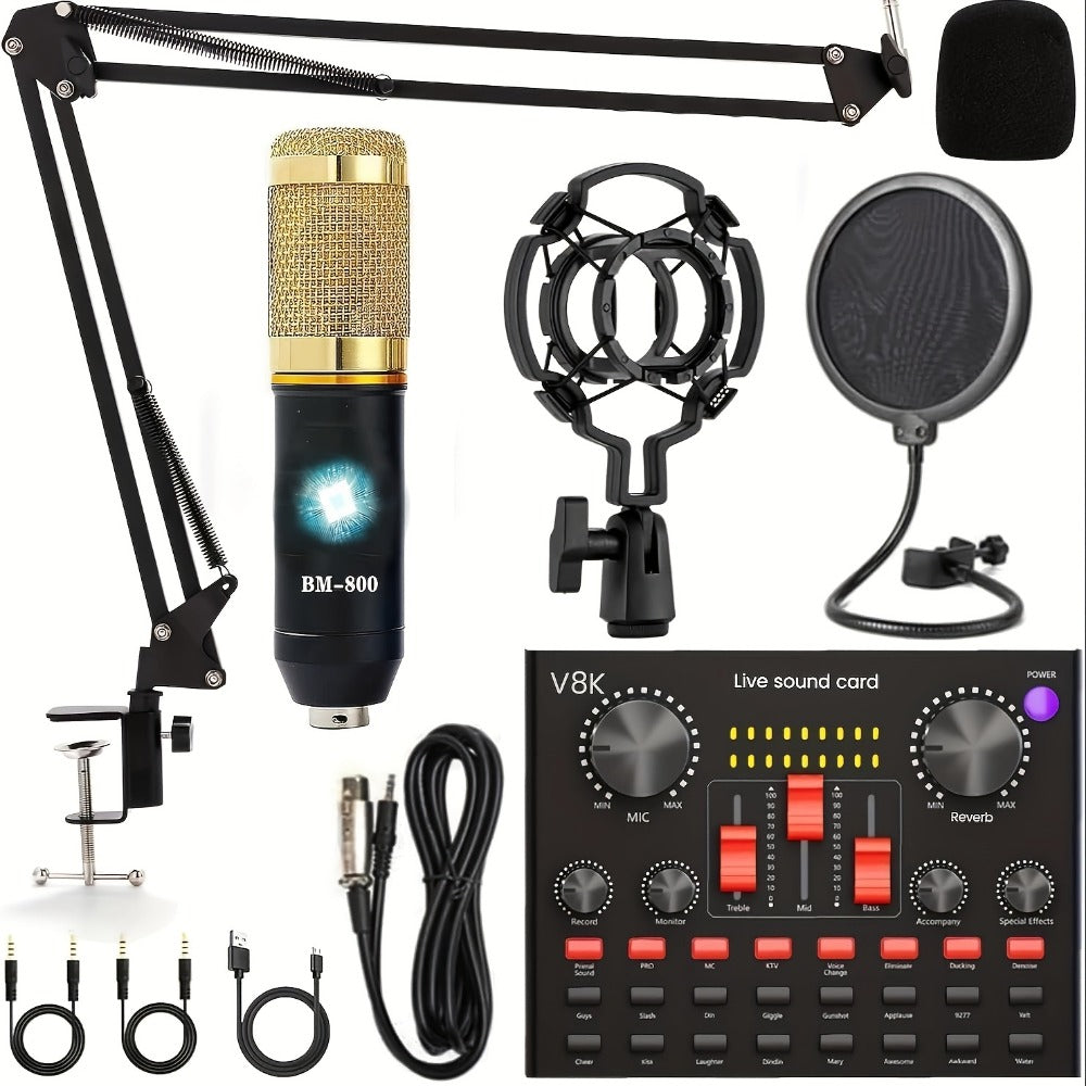 Audio Mixer, Portable, Condenser, Recording, Kit for Live Sound