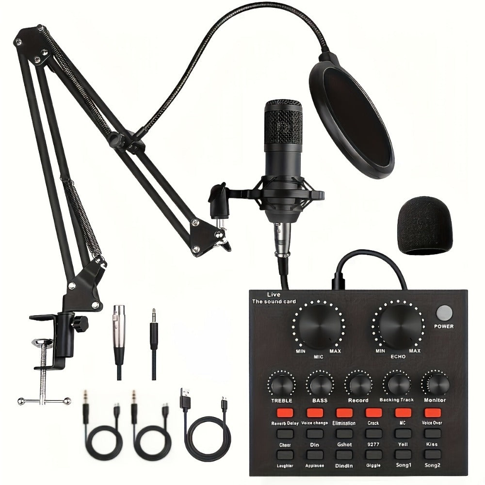 USB Audio Interface, V8-JIN, USB, Rechargeable, Podcast, Equipment for Recording