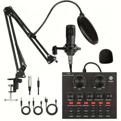 USB Audio Interface, V8-JIN, USB, Rechargeable, Podcast, Equipment for Recording