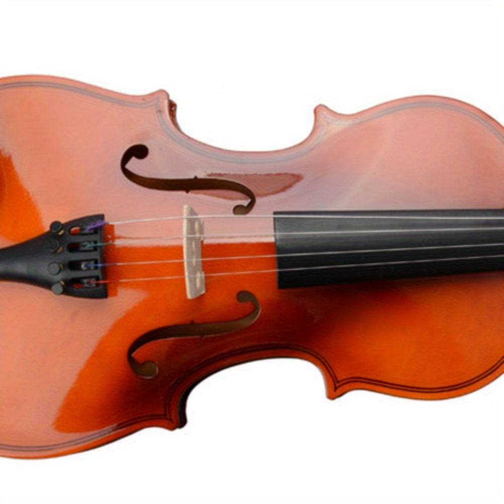Glarry Solid Wood Acoustic Violin Fiddle, Premium Violin Set, Complete with Portable Carrying Case, Bow, String Set, Shoulder Rest, Easy-to-Follow Instructions, for All Experiance Level, Beginner, Gift for Music Lover, Classic Natural Color