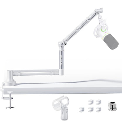 Low-Profile Microphone Boom Arm, 360-Degree Foldable Desk Mount Stand