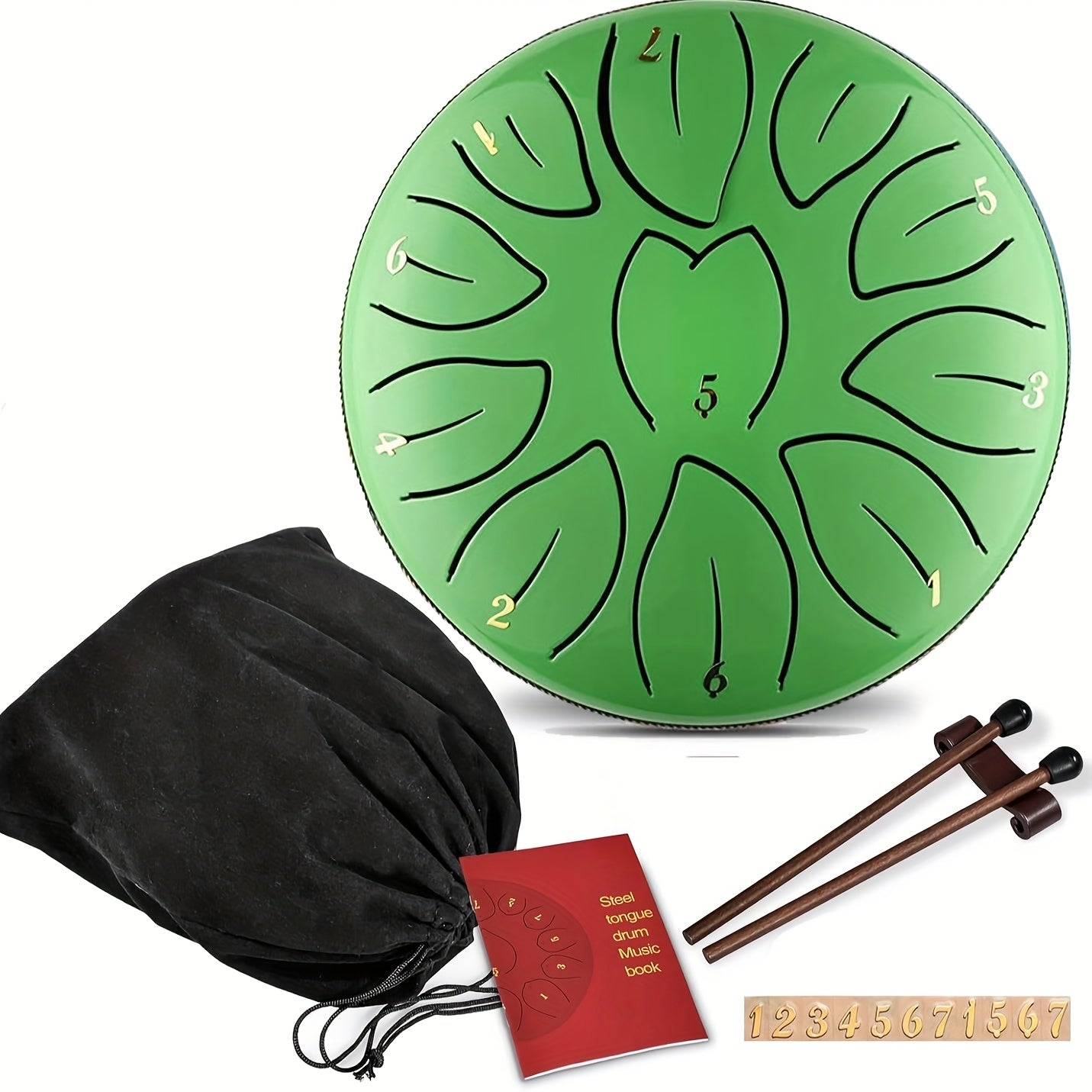 8-tone 6-inch Steel Tongue Drum | Hand Pot Drum For Yoga, Meditation, And Stress Relief | Rain Drum For Outdoor Gardens And Terraces | Ideal For Outdoor Garden Music With Mallet And Sheet Music