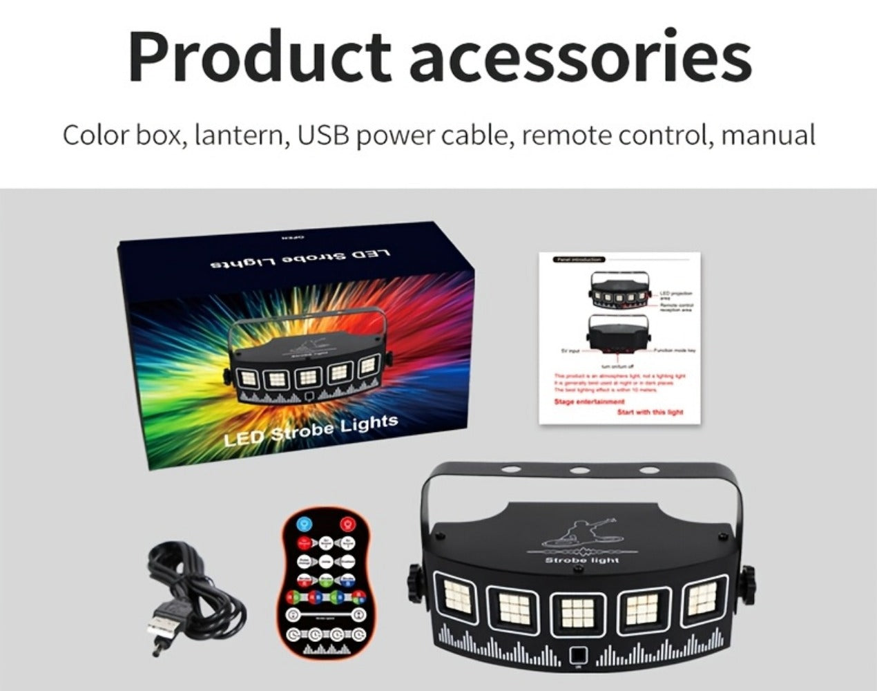 LED Stage Light, Sound Activated, Remote Control, Lights for Stage and Party Lighting