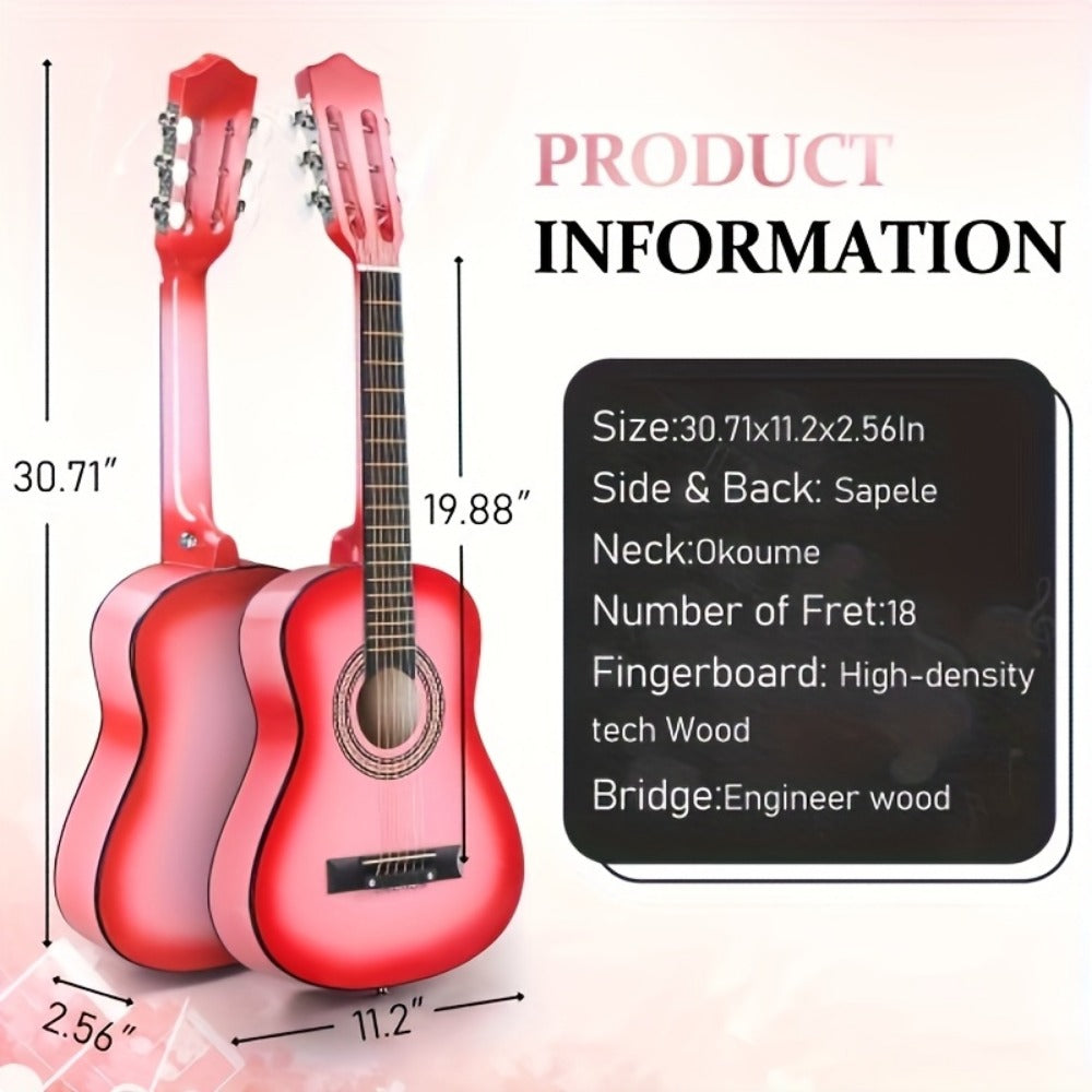Acoustic Guitar, Light Sky Blue, 30 inch, Glarry, 30-Inch, Size for Lessons and Practice