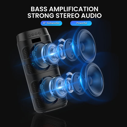 Portable PA Speaker, Stereo, Wireless, USB, 3000Watts, Speakers for Parties and Karaoke