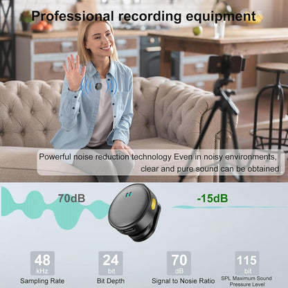 2pcs Wireless Microphones with Charging Case - Featuring Noise Cancellation - Plug-and-Play Mini Microphones - Dual Interface Conversion - Suitable for Video Conferencing, Podcasts, Live Streaming, and Outdoor Recording|dji Mic|wireless Microphones