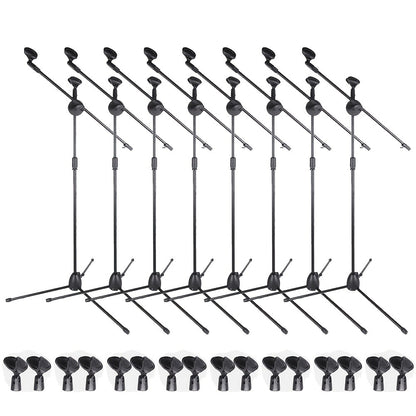 Dual-Clamp Iron Microphone Holder with Adjustable Stand for Stage and KTV