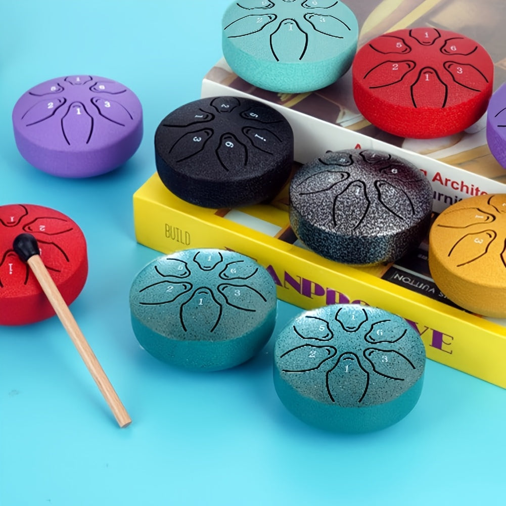 1/6pcs, Bass Drum, Outdoor Garden Rain Drum Air Pulse Drum for Outdoor Rain, Rain Drum And Rain Bell, Garden Instrument Rain Drum, Outdoor Air Pulse Rain Drum for Healing And Meditation (Additions: Cardboard Box, Cloth Bag, Sheet Music, Drumsticks)