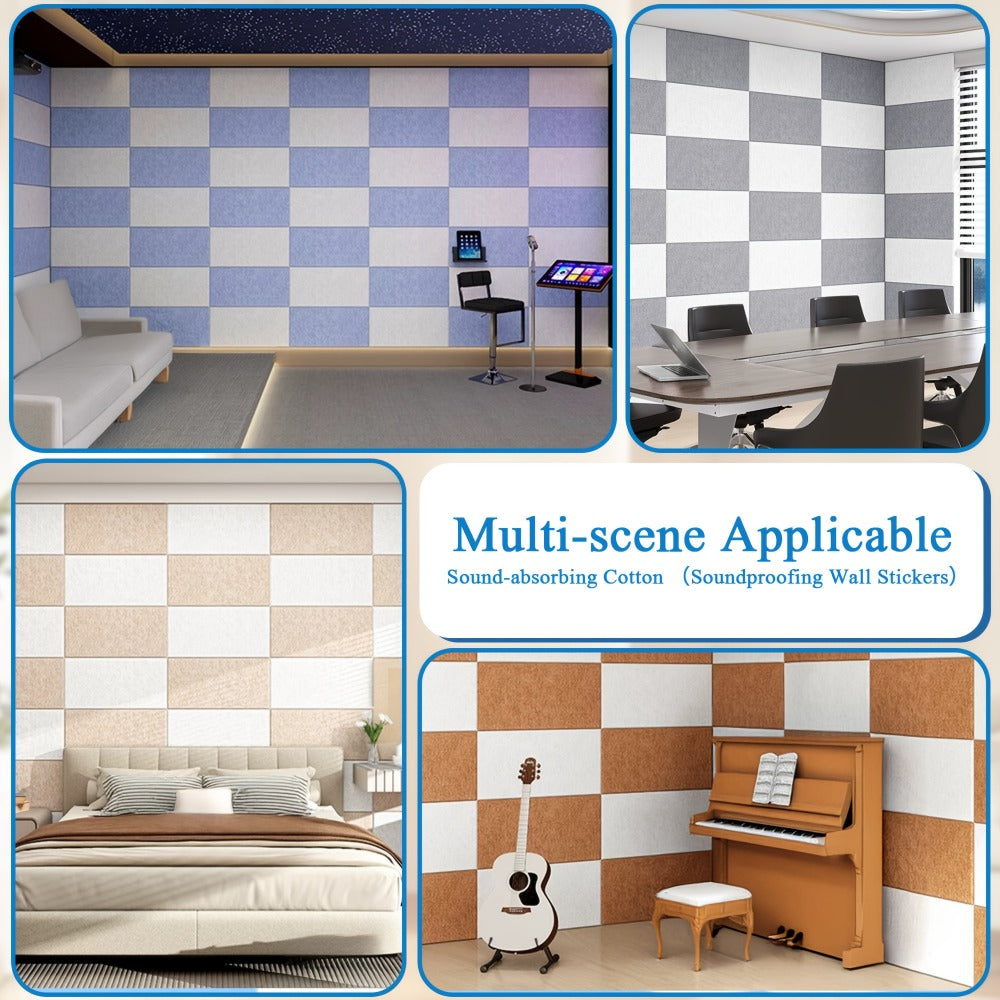 Acoustic Wall Panel, White 6 Pieces, 12pcs, 6/12pcs, High for Reducing Room Reflections In