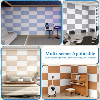 Acoustic Wall Panel, White 6 Pieces, 12pcs, 6/12pcs, High for Reducing Room Reflections In