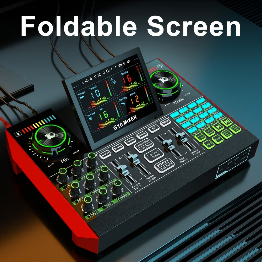 USB Audio Interface, Condenser, USB, Tenlamp, G10, Pro for Recording and Streaming