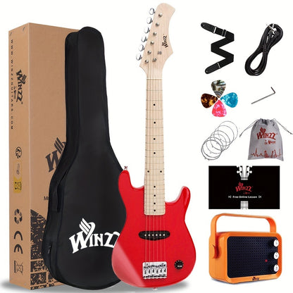 WINZZ 30-Inch Electric Guitar Starter Kit with Mini Amp and Gig Bag