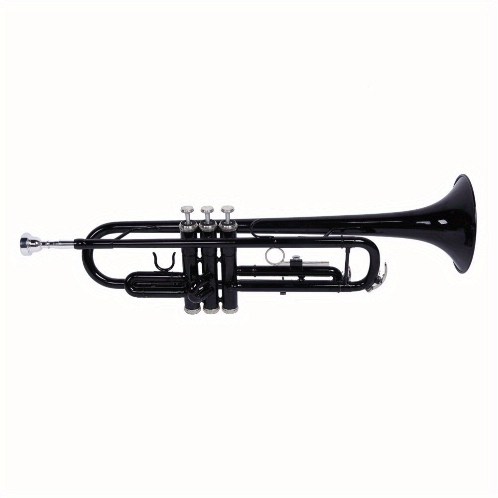 B-Flat Trumpet, 8.7 Cm, 50 Cm, Black, Nickel, Plating for School Band
