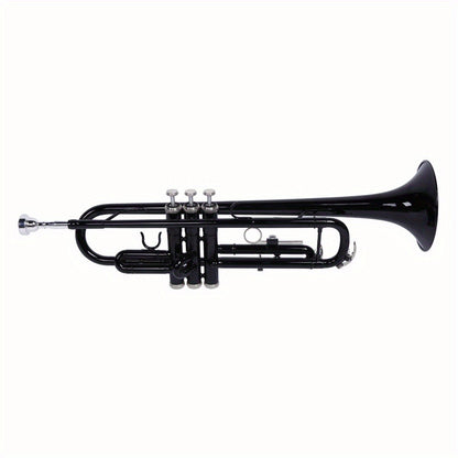 B-Flat Trumpet, 8.7 Cm, 50 Cm, Black, Nickel, Plating for School Band