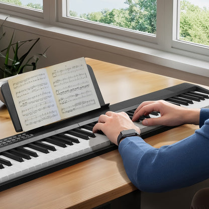 88-Key Foldable Digital Piano with MIDI, Pedal, Headphones and Bag