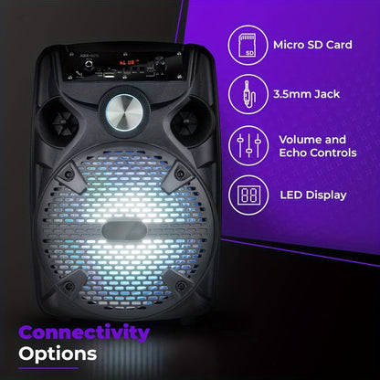 Portable PA Speaker, Rechargeable, Bluetooth, Wireless, 1100W, Subwoofer for Parties